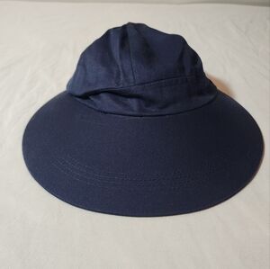 G.C.C. Made In Bangladesh Vintage Navy Blue Wide Rim Sun Hat